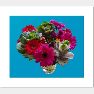 Autumn Floral Bouquet Flowers in Vase Posters and Art